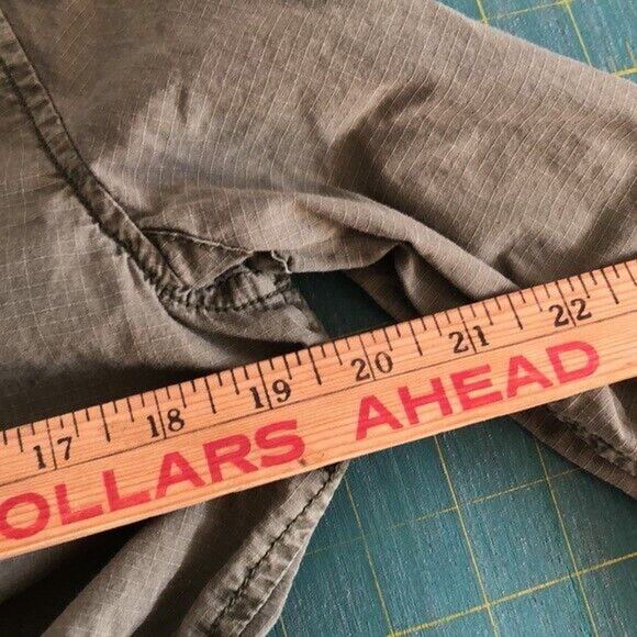 American Eagle outfitters Women Zip and Snap Jacket khaki long sleeved Med Y2K - Picture 4 of 6